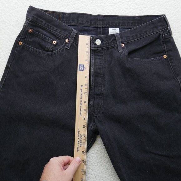 Vtg Levi's 501-0660 Jeans Mens 36x30 Y2K 2000s Black Button Fly Straight Leg - Picture 16 of 16